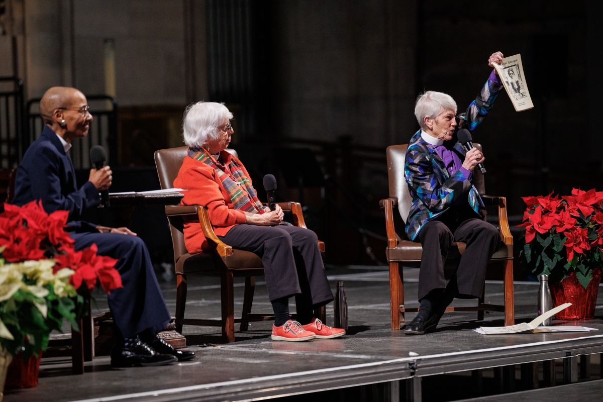 The Rev. Dr. Kelly Brown Douglas, the Rev. Dr. Carter Heyward, and Bishop Mary Glasspool