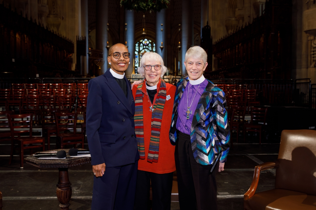 The Rev. Dr. Kelly Brown Douglas, the Rev. Dr. Carter Heyward, and Bishop Mary Glasspool