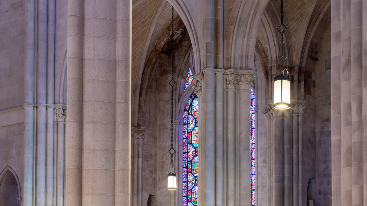 The interior of the Cathedral of St. John the Divine. 